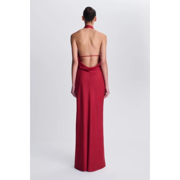 Reannon Draped Gown in Lipstick - Image 5