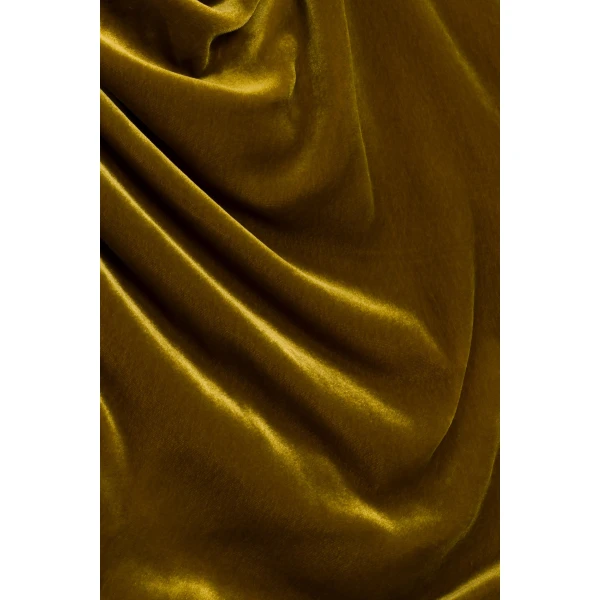 Reannon Draped Velvet Draped Gown in Goldenrod - Image 6