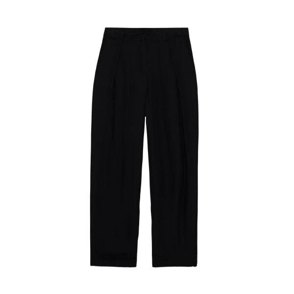 Reid Silk Georgette Pant in Black