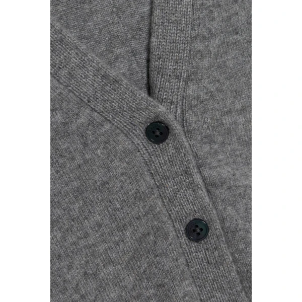 Remi Cashmere Cardigan in Grey Melange - Image 6