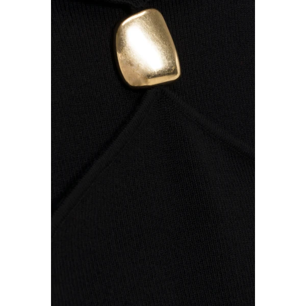 Renlen Knit Halter Top in Black - Image 6