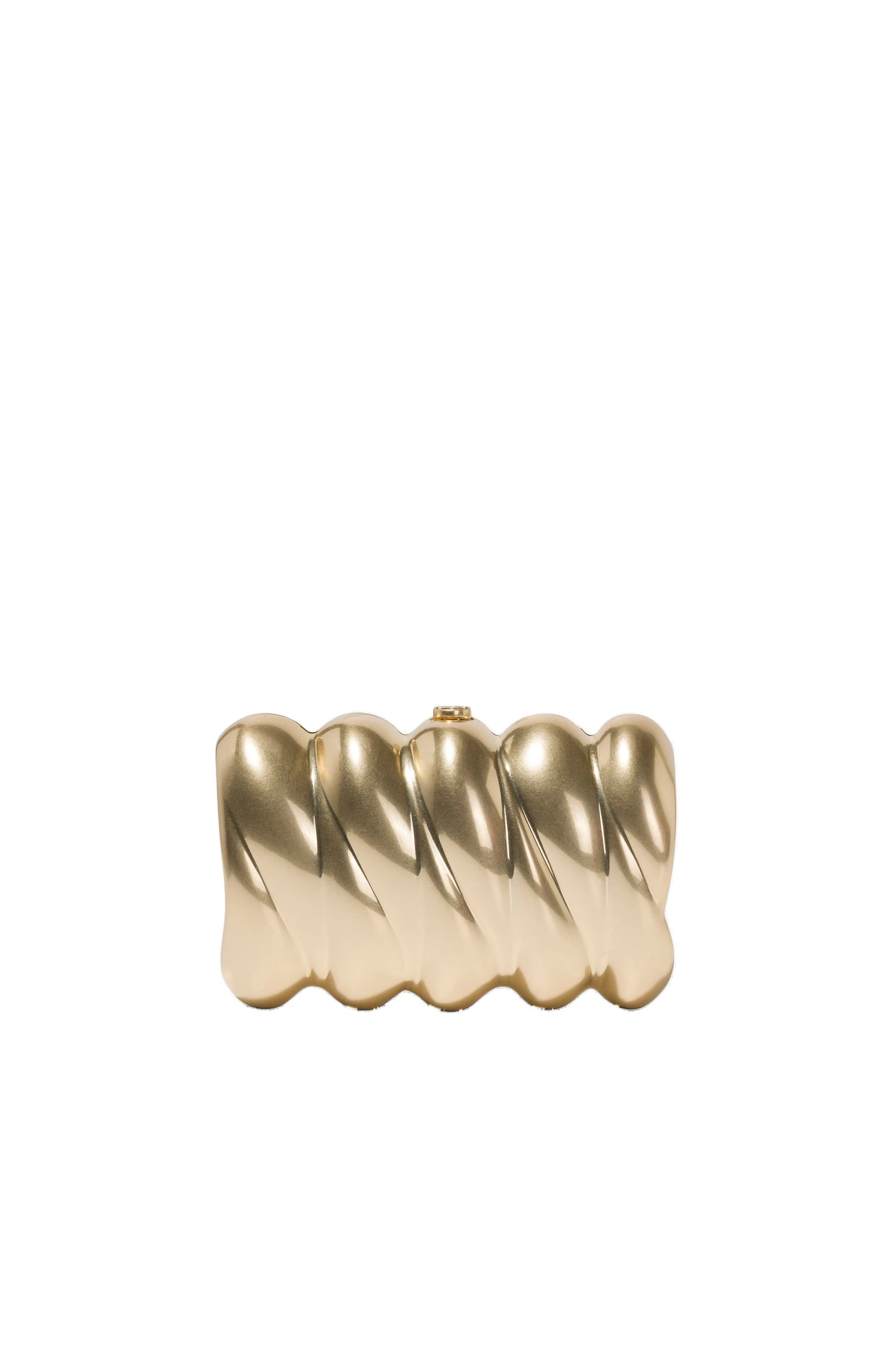 SIMKHAI Reya Clutch in Gold SIMKHAI Reya Clutch in Gold