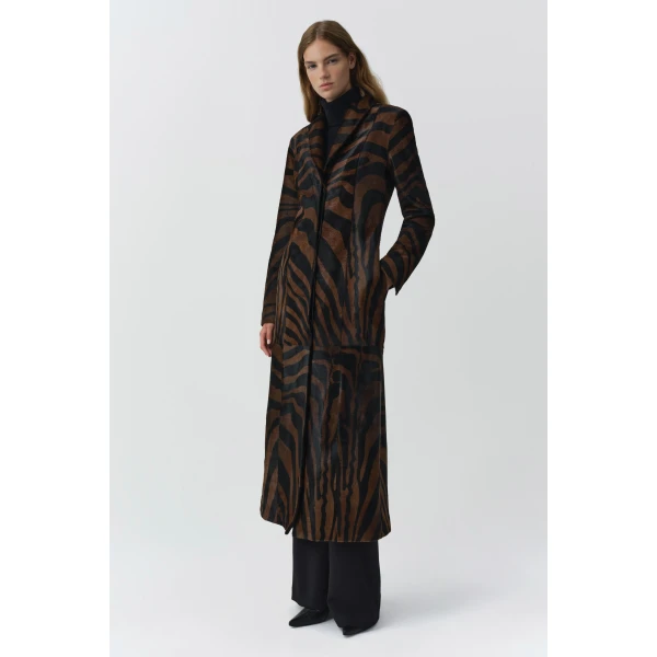 Rilo Calf Hair Coat in Zebra - Image 5