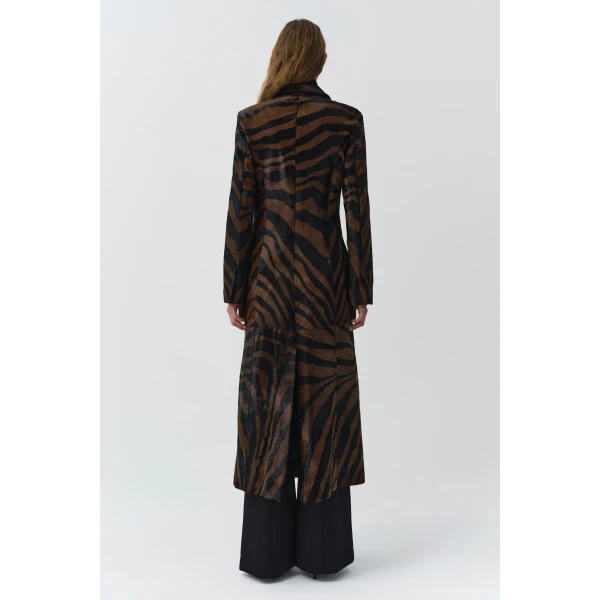 Rilo Calf Hair Coat in Zebra - Image 6