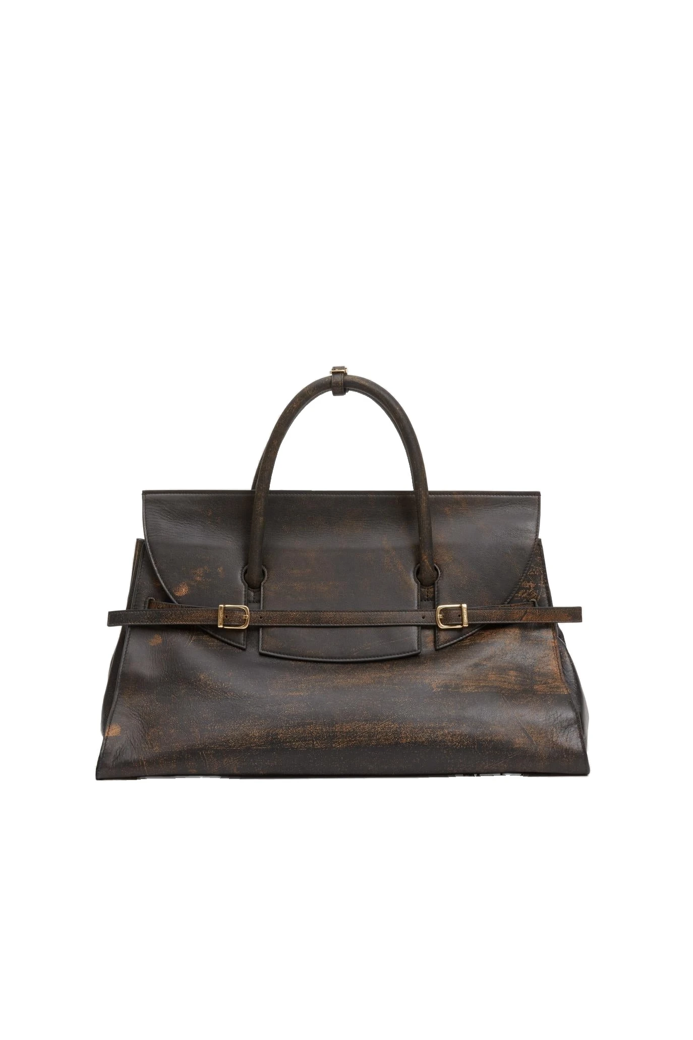 SIMKHAI River Leather Weekender Tote in Distressed Chocolate SIMKHAI River Leather Weekender Tote in Distressed Chocolate