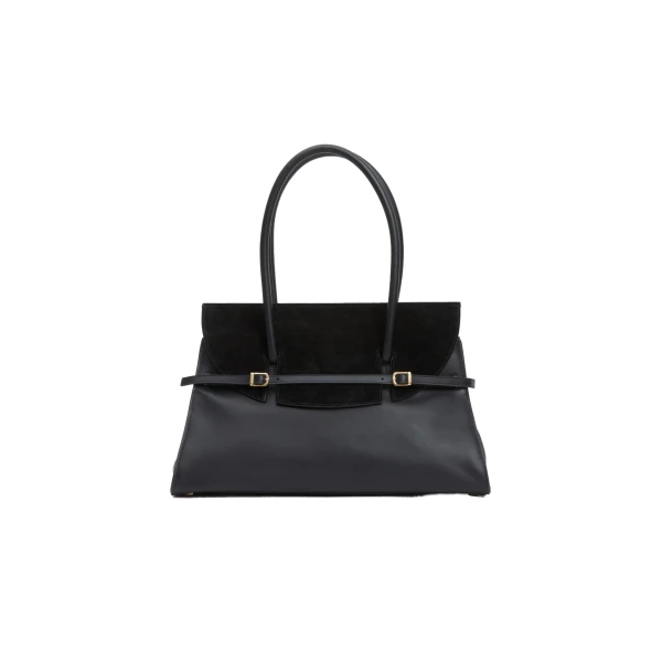 SIMKHAI River Suede Shoulder Bag in Black