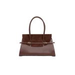 SIMKHAI River Suede Shoulder Bag in Cacao