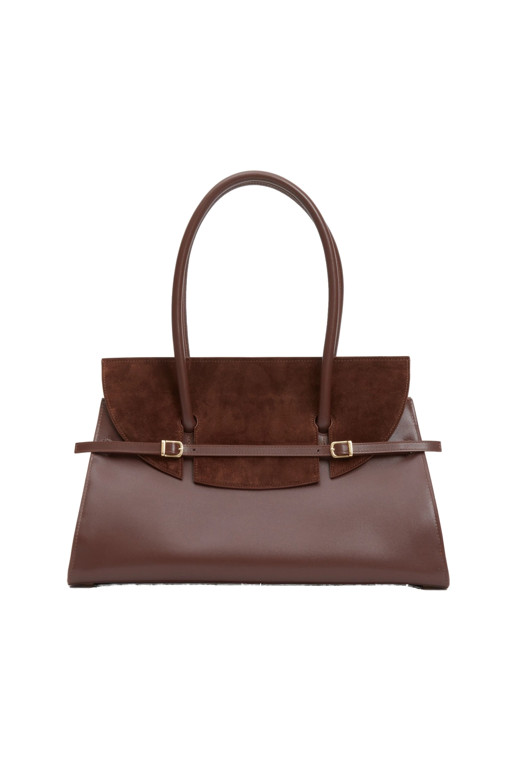 SIMKHAI River Suede Shoulder Bag in Cacao SIMKHAI River Suede Shoulder Bag in Cacao