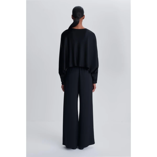 Roni Satin Pant in Black - Image 5