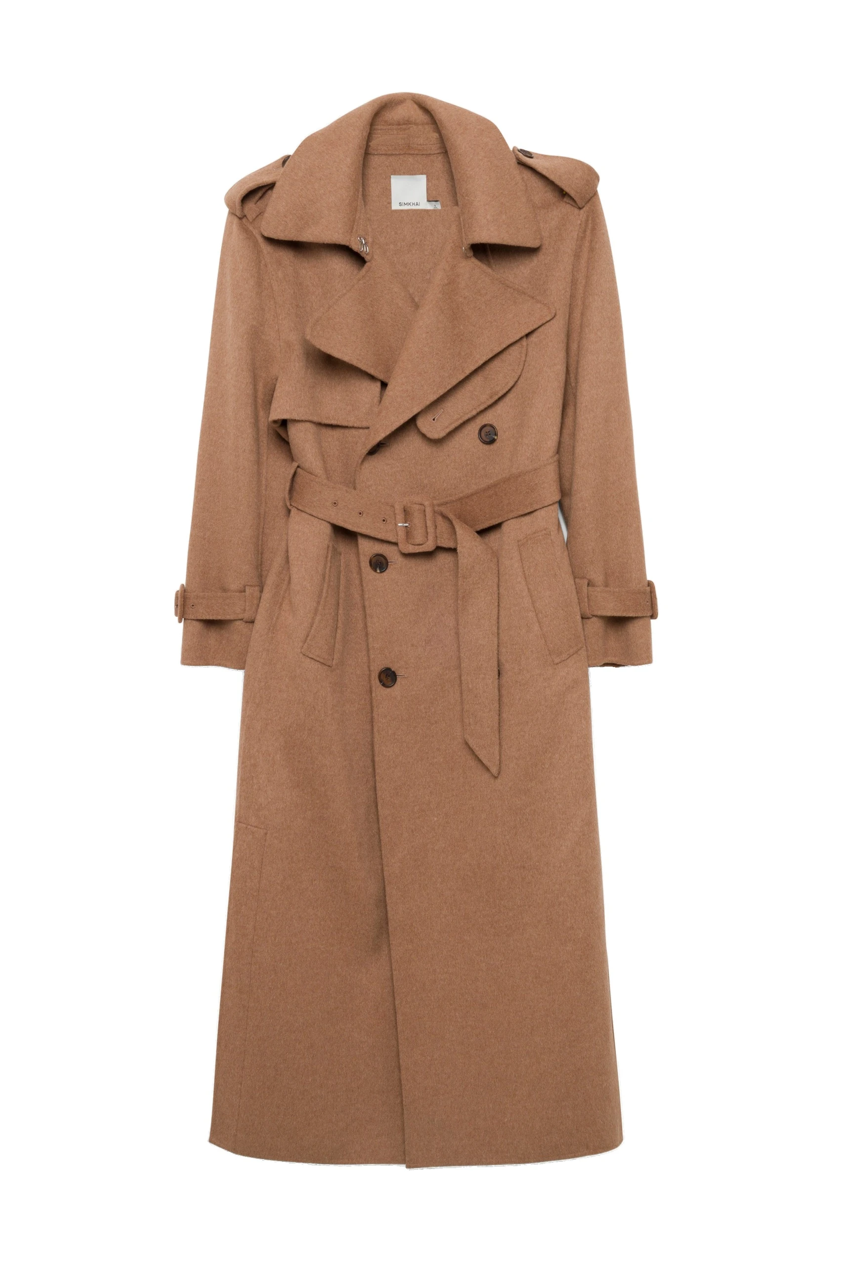 SIMKHAI Rumi Belted Wool Coat in Camel SIMKHAI Rumi Belted Wool Coat in Camel