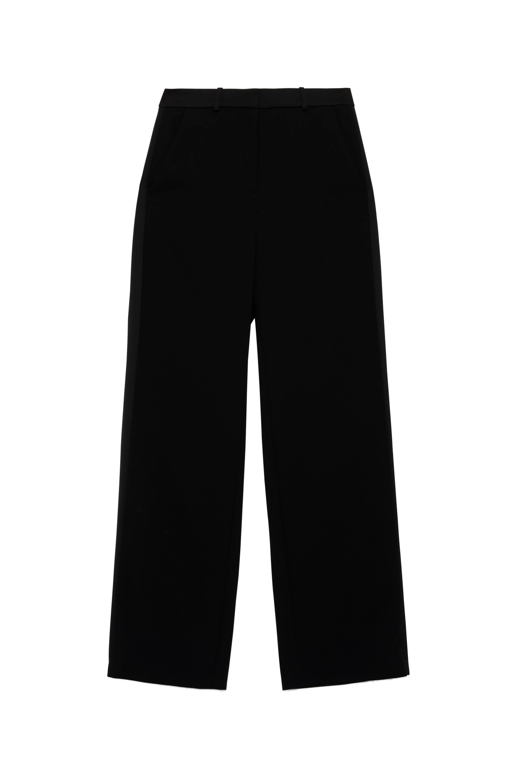 SIMKHAI Sabela Satin Crepe Wide Leg Pant in Black SIMKHAI Sabela Satin Crepe Wide Leg Pant in Black