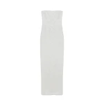 SIMKHAI Savia Strapless Embellished Gown in Ivory