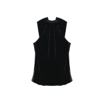 SIMKHAI Scarlett Draped Velvet Cape Top in Black
