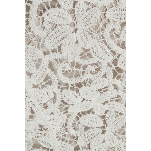 Sera Floral Raffia Bustier Midi Dress in Ivory - Image 6