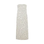SIMKHAI Serafina Strapless Embellished Gown in Ivory