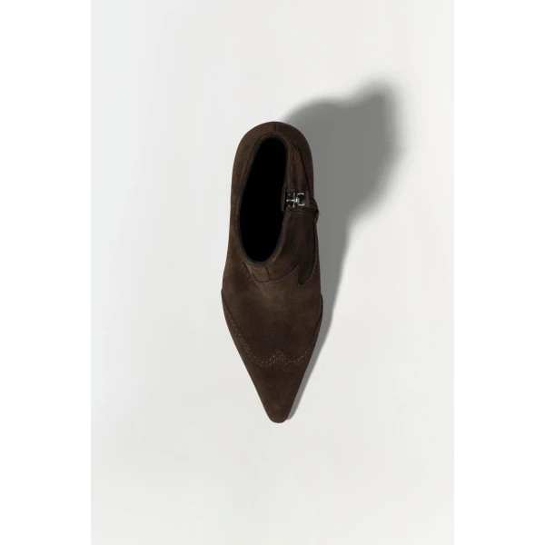 Shadow Western Suede Boot in Cacao - Image 5