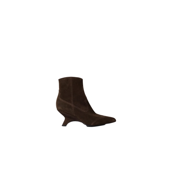 SIMKHAI Shadow Western Suede Boot in Cacao
