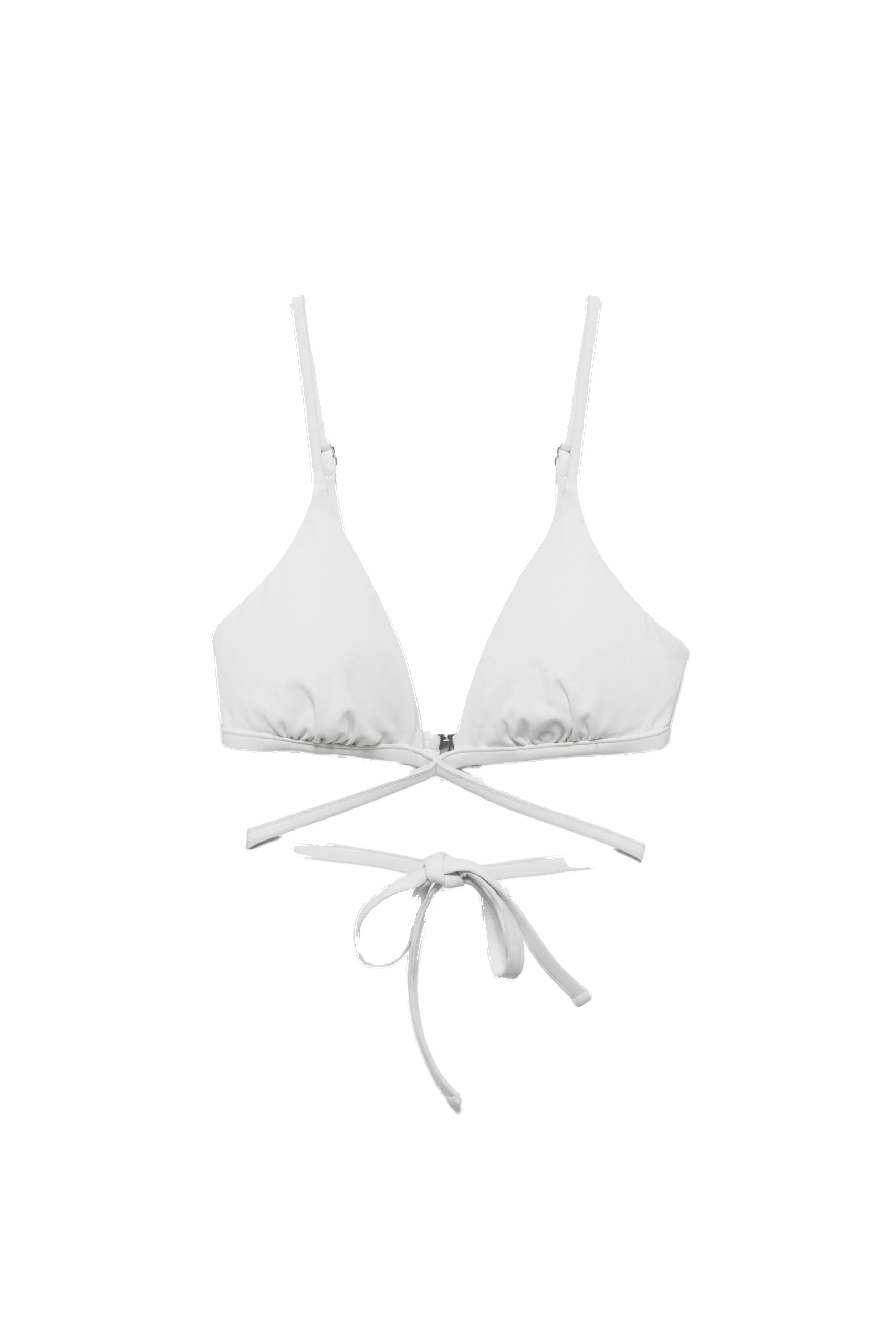 SIMKHAI Signature Harlen Bikini Top in White SIMKHAI Signature Harlen Bikini Top in White