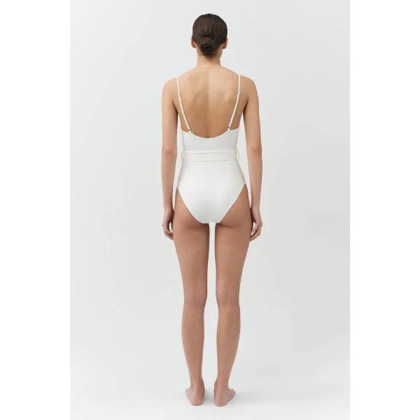 Signature Noa Swimsuit in White - Image 5