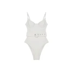 SIMKHAI Signature Noa Swimsuit in White