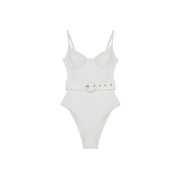 SIMKHAI Signature Noa Swimsuit in White