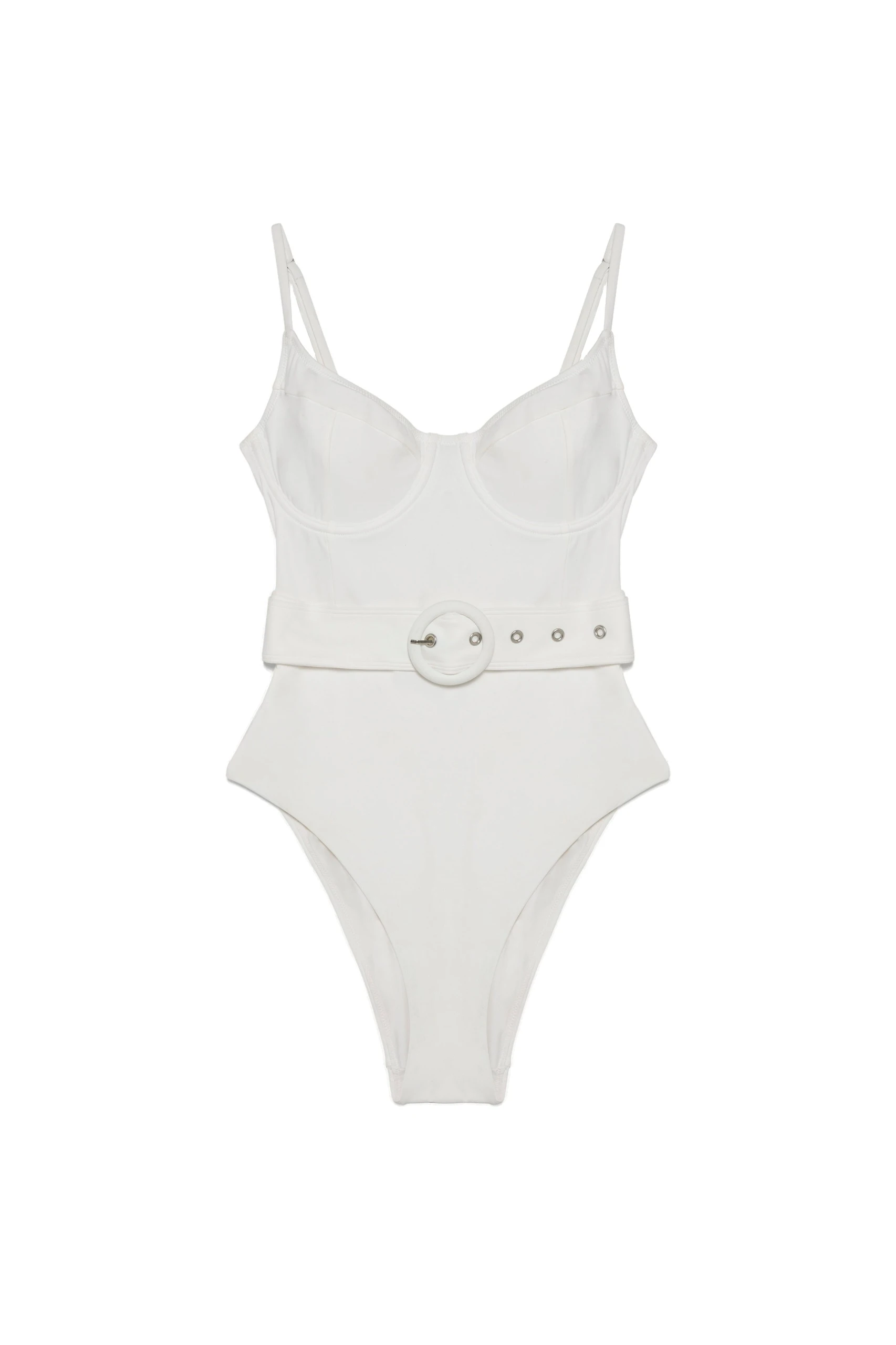 SIMKHAI Signature Noa Swimsuit in White SIMKHAI Signature Noa Swimsuit in White