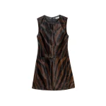 SIMKHAI Sonoma Calf Hair Mini Dress in Zebra