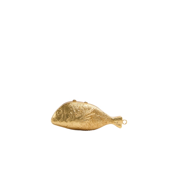 SIMKHAI Splash Metal Clutch in Gold