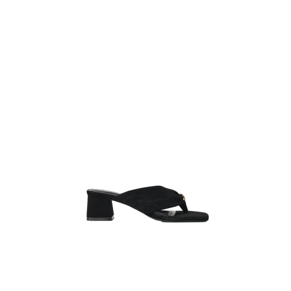 Stella Suede Block Heel in Black