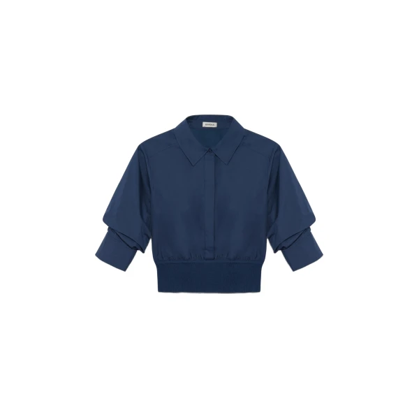 Stiles Cotton Shirt in Midnight
