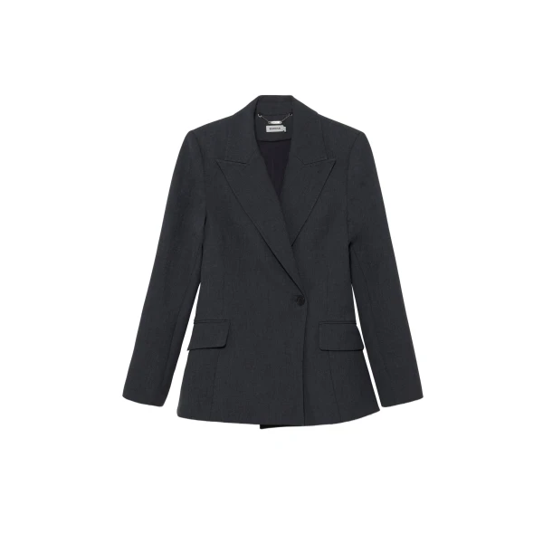 Surabhi Hourglass Blazer in Dark Charcoal