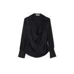 SIMKHAI Symone Satin Top in Black