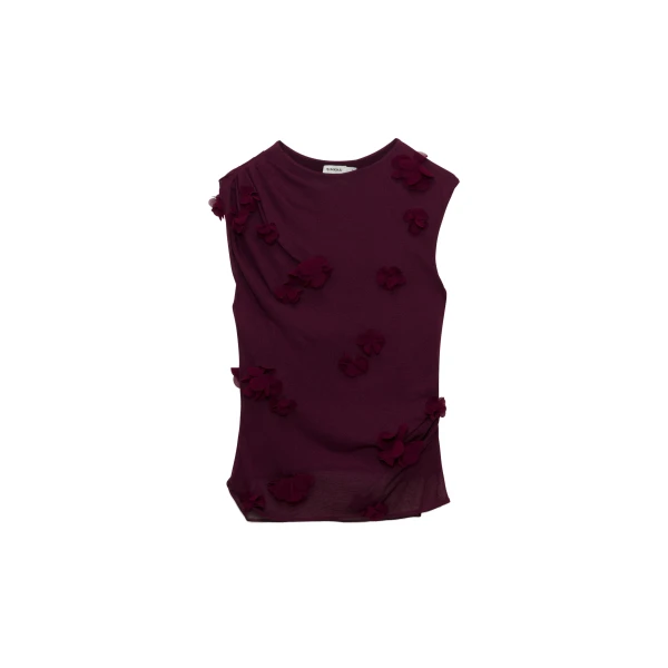Tessa Floral Applique Top in Fig