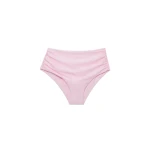 SIMKHAI Teya High Waisted Ruched Bikini Bottom in Tulip