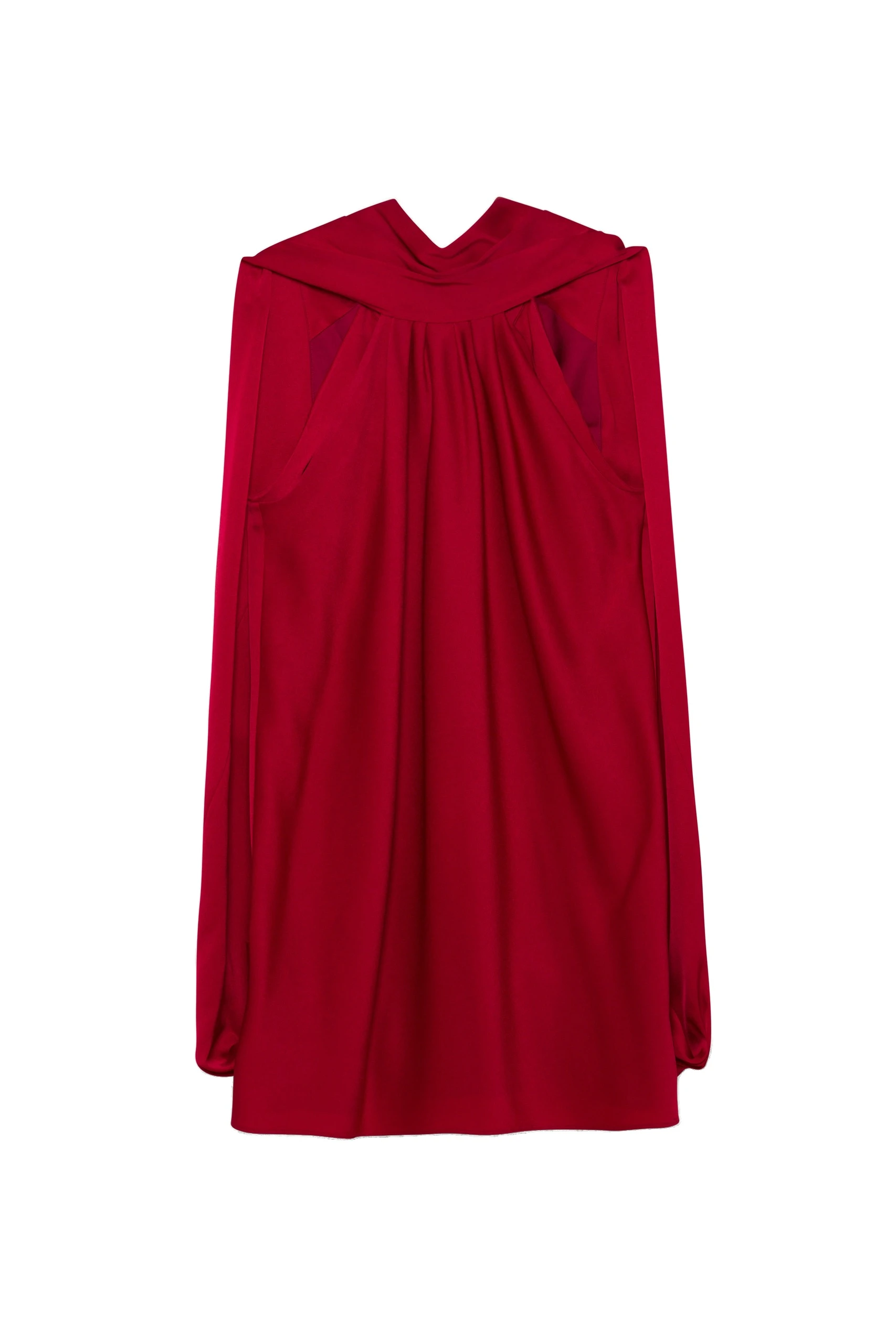 SIMKHAI Toni Satin Mini Dress in Lipstick SIMKHAI Toni Satin Mini Dress in Lipstick