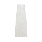 SIMKHAI Vanessa Embellished Bustier Midi Dress in White
