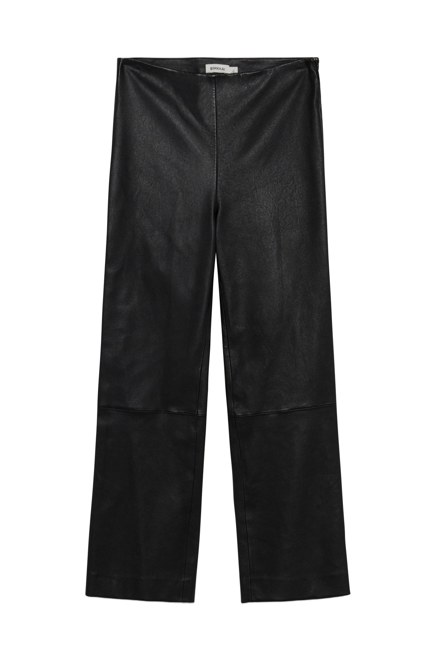 SIMKHAI Veda Cropped Leather Pant in Black SIMKHAI Veda Cropped Leather Pant in Black