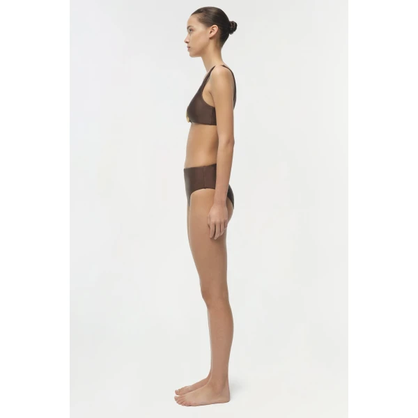Veyra Shell Bikini Top in Chocolate - Image 5