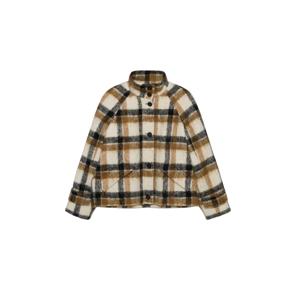 Virelle Plaid Jacket in Cream Multi