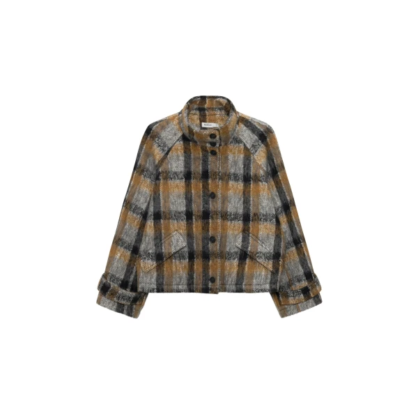 Virelle Plaid Jacket in Grey Multi