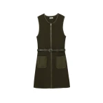 SIMKHAI Viretta Knit Mini Dress in Dark Olive