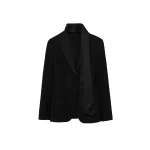 SIMKHAI Viveka Collarless Jacket in Black