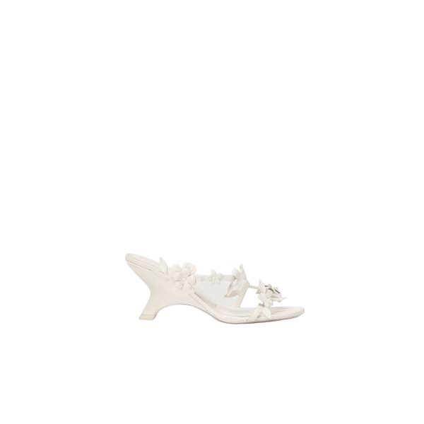 SIMKHAI Willow Leather Strappy Sandal in Ivory