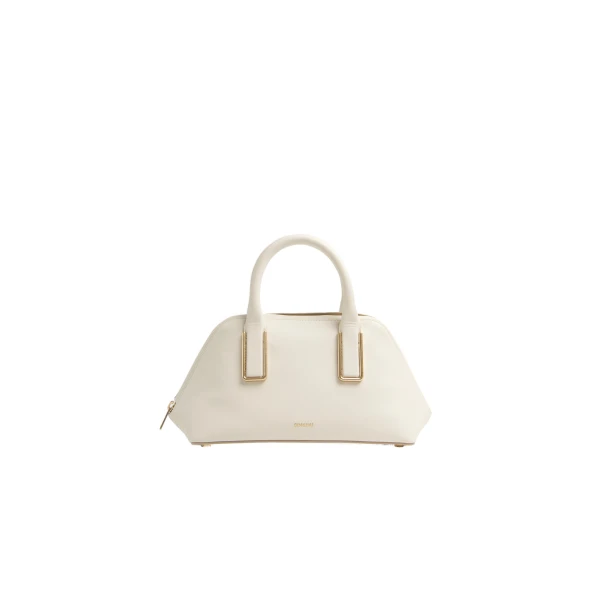 SIMKHAI Wynn Small Leather Top Handle Bag in Alabaster