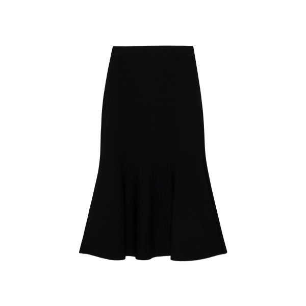 SIMKHAI Zev Compact Knit Midi Skirt in Black