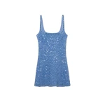 SIMKHAI Ziva Embellished Mini Dress in Periwinkle