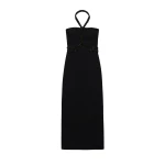 SIMKHAI Zoriel Embellished Halter Gown in Black