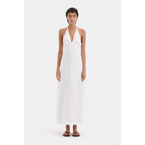 SIR the Label Alessandra Midi Dress in Ivory | Midi Dresses | Luxury Shoes 