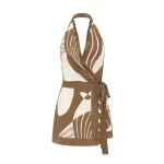 SIR the Label Almara Wrap Halter Mini Dress in Espresso Stripe SIR the Label Almara Wrap Halter Mini Dress in Espresso Stripe | Mini Dresses | Luxury Shoes