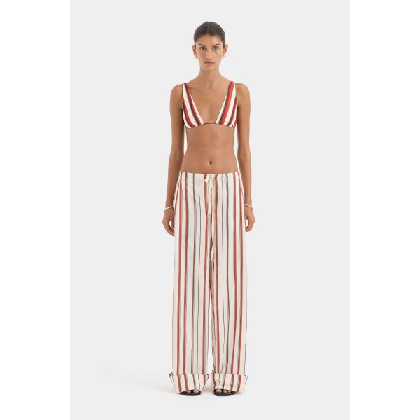 SIR the Label Alva Drawstring Pant in Laila Stripe | Pants | Luxury Shoes 